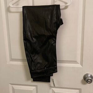 Black Faux Leather Pants